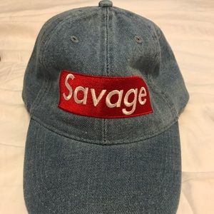 Savage Denim Dad Hat Strapback